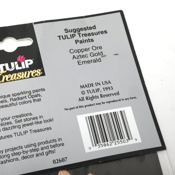 Vintage Tulip Treasures Iron On Patches Lame Strawberry Autumn Harvest 90s Leaf - Picture 8 of 10